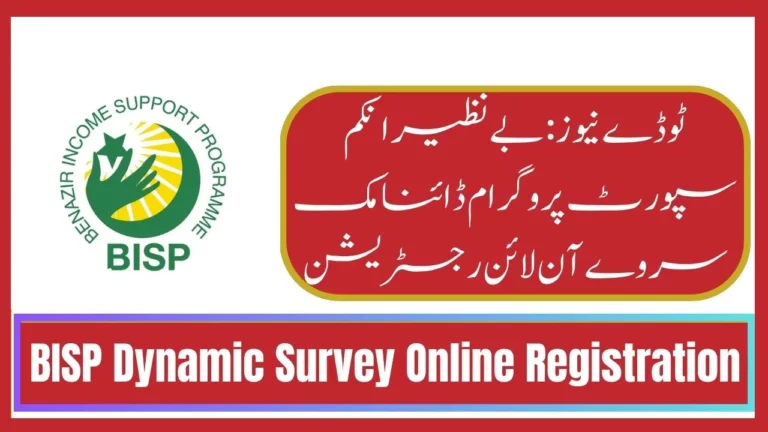 BISP Dynamic Survey Online Registration New Update 2024