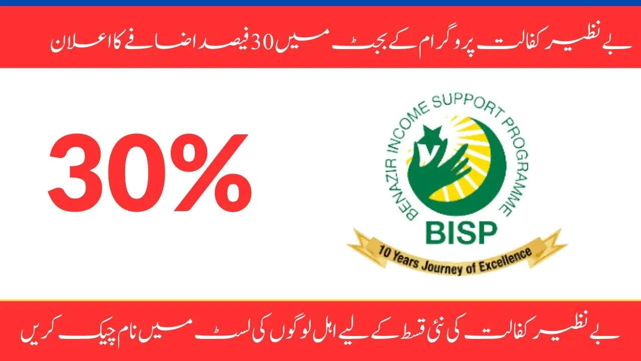 Regarding Benazir Kafalat Funds 30% Increase 2024