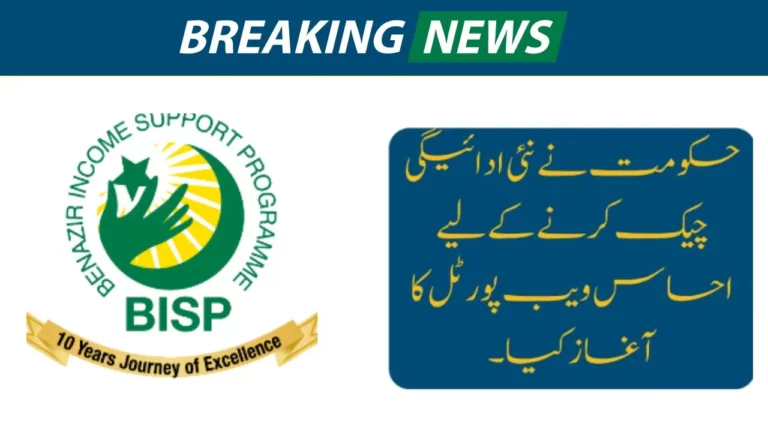 Good News! Launching of Ehsaas Web Portal To Check New Payment by Government