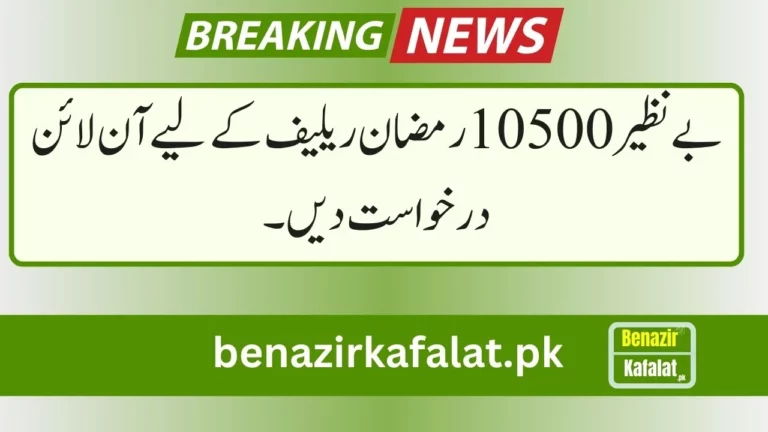 Online Apply for Benazir 10500 Ramzan Relief Package 