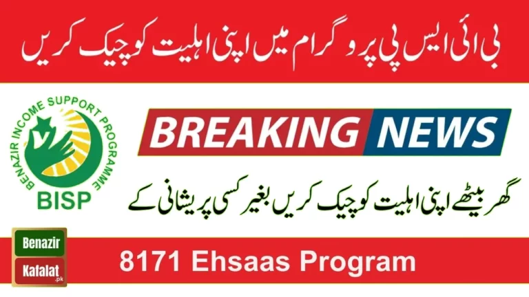 8171 Ehsaas Program Check Online by CNIC New Update 2024