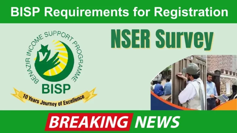 Latest BISP Requirements and NSER Survey 2024 (Step-by-Step